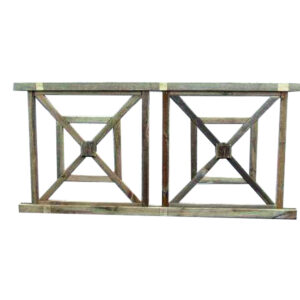 Balustrade garde corps avec croix de Saint André pin raboté traité autoclave IBP Group Bois De Pologne acacia noisetier