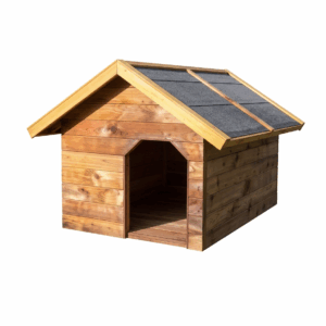 Niche pour Chien en Bois Taille S (60×60×H68 cm) avec Plancher et Toit Bitumé