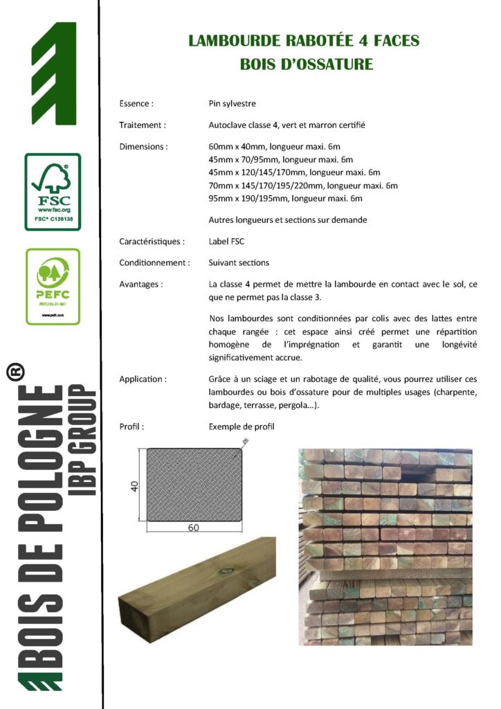 lambourde rabotée 4 faces structure terrasse bois lambourde bois extérieur bois raboté terrasse bois