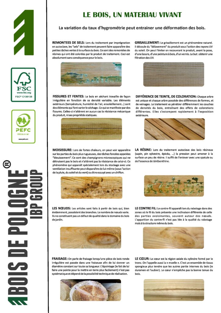 Le bois, matériau naturel et vivant