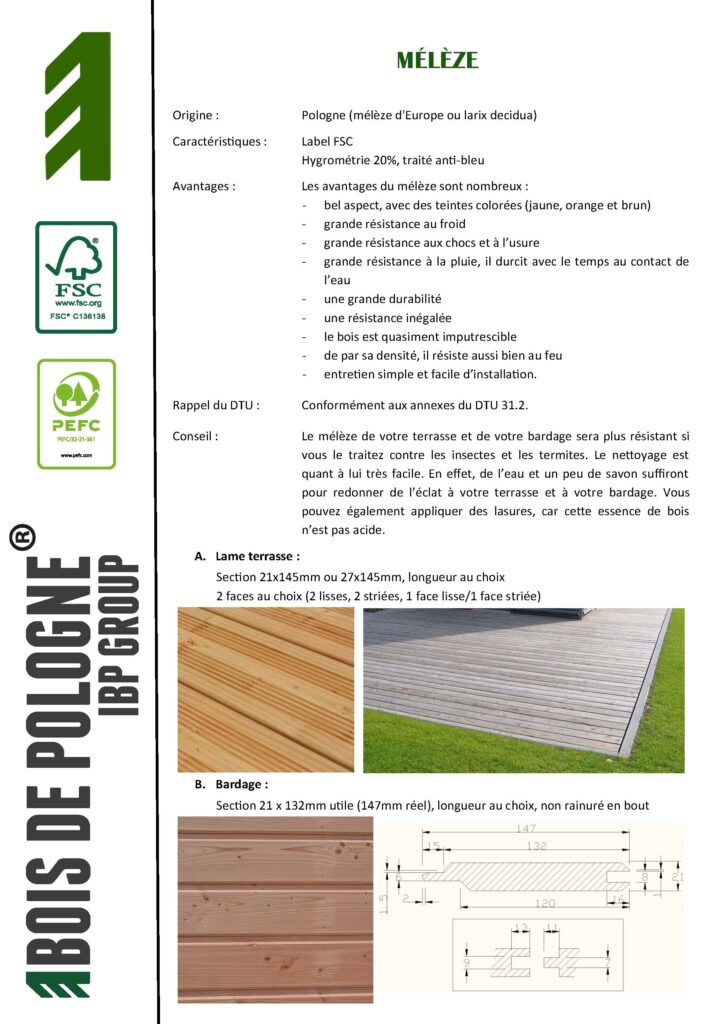 Mélèze d’Europe FSC