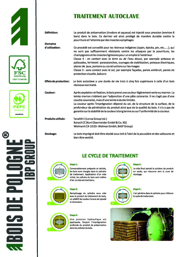 Bois traité autoclave