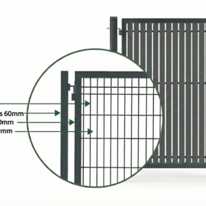 Portillon occultable – Hauteurs 1 m à 2 m – RAL 7016