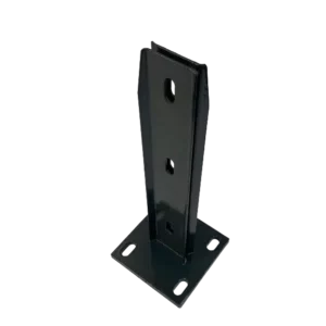 Platine pour poteau à clips – Fixation au sol renforcée
