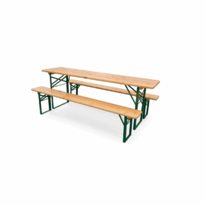 Table Bistro 70×220 cm avec Bancs (Set Complet)