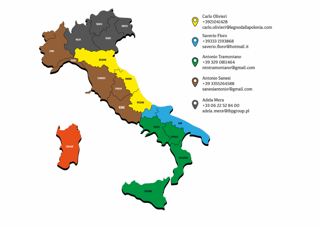 Présence Commerciale en Italie